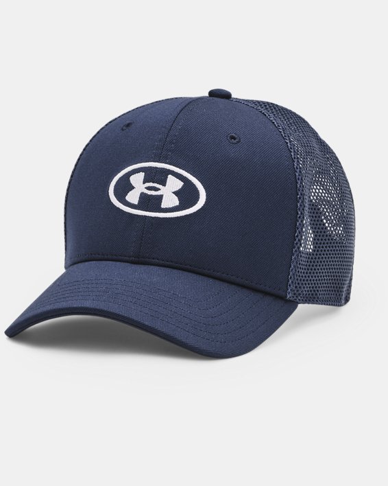 Men's UA Blitzing Trucker Hat in Blue image number 0